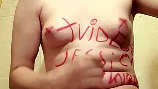 Transsexual women masturbating in a brief video with a punk aesthetic