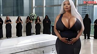 Stará babka zvádza mladého panenského chlapca vo výťahu na divoký blowjob v 3D hentai!