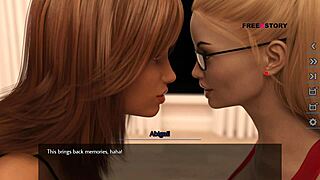 Palackforgató játék leszbisexé válik Alice és házmesterné 3D-ben