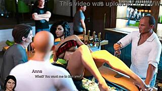 Анна играет в жаркую барную игру в захватывающем 3D порно приключении