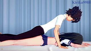 佐天るいこ、食蜂操祈、上条当麻のワイルドなヘンタイセックス 大きな胸の中出し