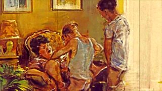 Λεπτομερές vintage ερωτικό retro hentai anime cartoon εικονογράφηση