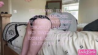 Submissive girlfriend learns to be a good girl with rough training slaps.