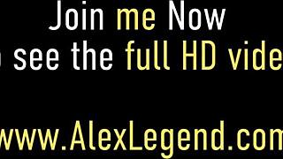 Laaja kamera, busty Abigail Mac täytetty Alex Legendin toimesta