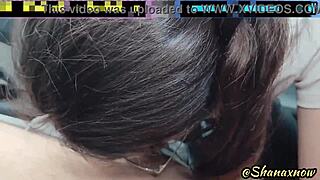 Shanaxnow dává nejlepší auto POV blowjob s hlubokým hrdlem a spermatem! 🚗