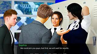 Brune Anna passe un examen dur avec ses gros nichons et cul à l'air