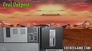 a hot 3d cartoon blonde gets her intimate area licked by a partner