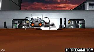 a hot 3d cartoon blonde gets her intimate area licked by a partner