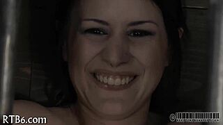 Stunning beauty endures intense and wicked teasing from her partner