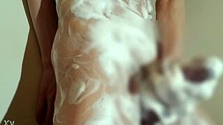 i'm the japanese boy masturbating naked in the foamy bath.