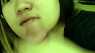 asian girlfriend sucking cock in detailed blowjob scene