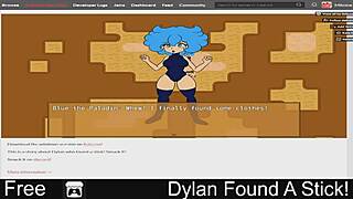 dylan found a stick for erotic spanking and bondage