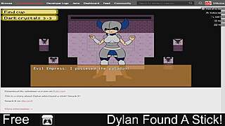 dylan found a stick for erotic spanking and bondage