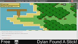 dylan found a stick for erotic spanking and bondage