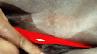 Ebony Milf Enjoys Solo Play with Dildo in Sensual Lingerie Session