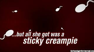 teen cheerleader got knocked up by accident, feeling scared and overwhelmed after hardcore creampie in tight pussy