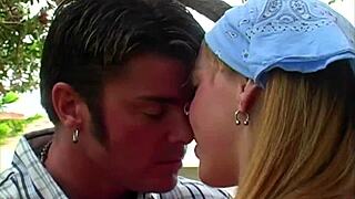 Blonde Nympho Teases with Pierced Tits and Oral Pleasures