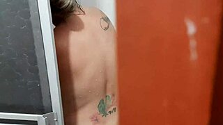 Wow, Spying on My Stepsister's Shower! What an Incredible Ass!