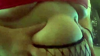 Chubby Teen 18+ In Fishnets Belly Play With Big Tits And Fat Belly