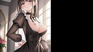 AI Illustration of Busty Anime Girl with Huge Boobs