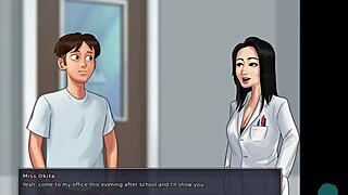 Summertime saga 33 features horny teen 18+ fucking sexy asian teacher with cumshot