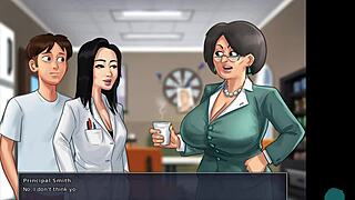 Summertime saga 33 features horny teen 18+ fucking sexy asian teacher with cumshot