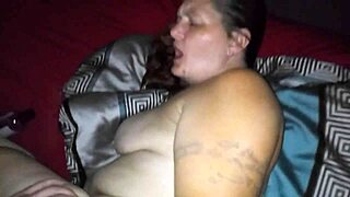 stepsis sucks my cock while teasing with big tits