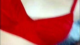 blonde teen in red lingerie moans wildly during hot amateur session