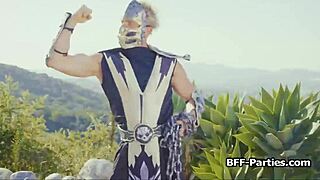 Kitana, Sonya & Mileena Share Dick in Hardcore Foursome