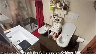 Spying on guy masturbating in shower?