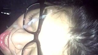 Big Cock Cums All Over Mami Glasses!