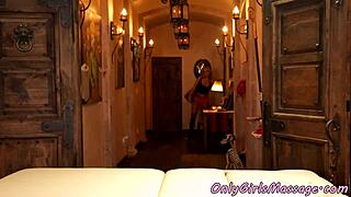 Massage lesbian gets pussy licked by dyke masseuse