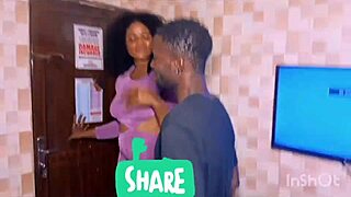 Tall Lizzy Blows Black Waiter's Big Cock