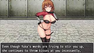 orange haired naughty girl steps on hero cock?