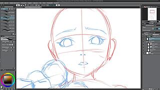 speed drawing - kairi footjob with dildo