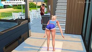 Stepsister Teased by Brother and Stranger in Sims 4 Animation