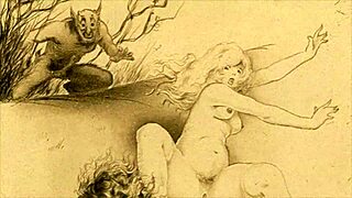 Vintage Erotic Illustration Unveils Hidden Sensual Art