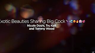 Asian Slut Nicole Doshi in Wild Threesome Action