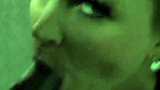 Astrid Star Gives Jack Blaque a Behind-The-Scenes Blowjob on His Big Black Cock