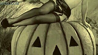 Check out this vintage halloween porn with hairy beaver
