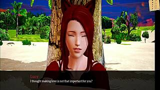 In my new family, the redhead with small tits gets erotic in homemade scene