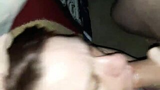 my wife gagging on my big cock in pov deepthroat action