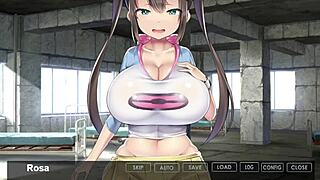 Rosa Pokemon femdom delivers bold footjob and handjob on tits with intense dominance.