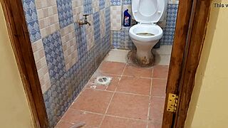 That sweet twink ass got stretched wide in the toilet.