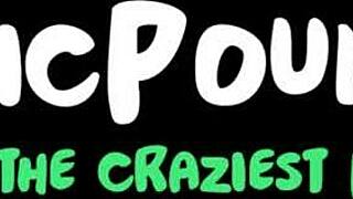 Brunette Beauty's Holes Stuffed Outdoors in Public