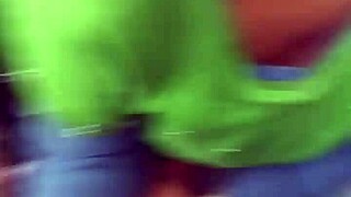 Ebony slut gives sloppy blowjob outdoors