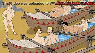 brazilian gay pornstar in animated military scene gets dominated hard.