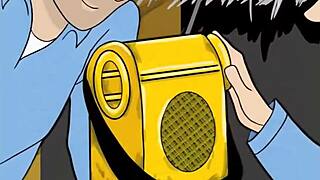 brazilian gay pornstar in animated military scene gets dominated hard.