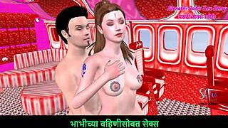 Marathi Audio Sex Story! Animated 3D Cartoon Porn! Beautiful Couple Enjoying Foreplay Fun!