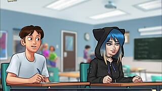 i'm playin summertime saga 158 and gettin intimate with the teacher, oh boy 😅